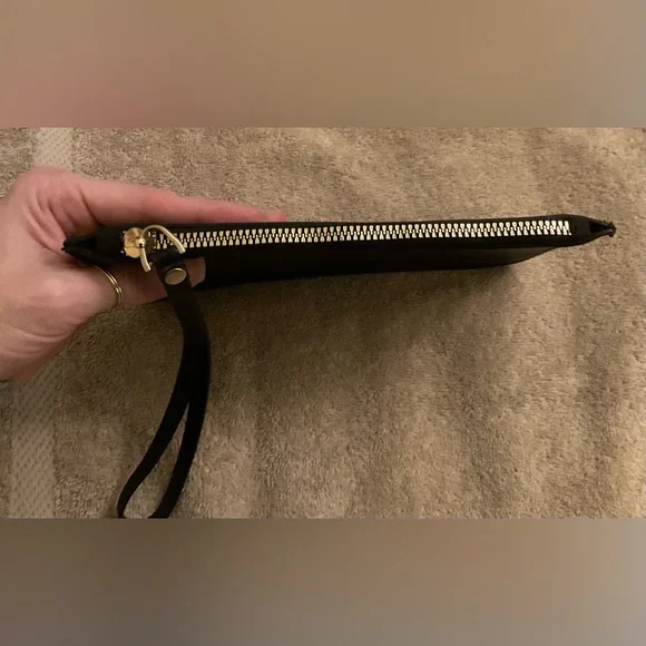 NWOT Kate Spade Black Coated Canvas Large Wristlet - Picture 6 of 7